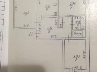 3-комн. квартира, 62.2 м², 5/5 этаж