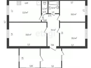 1-этажный дом, 108 м², 9.2 соток