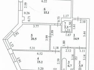 2-комн. квартира, 78.2 м², 5/6 этаж