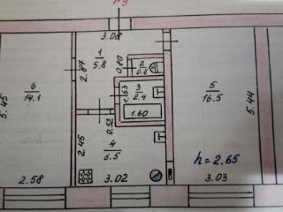 2-комн. квартира, 46.1 м², 1/2 этаж