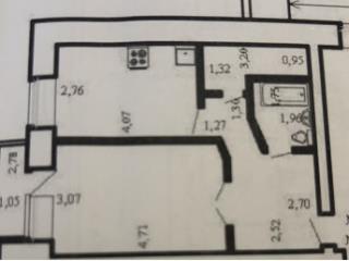 1-комн. квартира, 41.4 м², 1/5 этаж