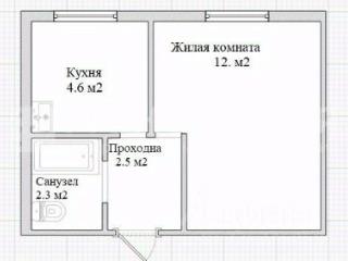 1-комн. квартира, 21.7 м², 4/5 этаж