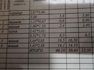 2-комн. квартира, 46.1 м², 1/2 этаж