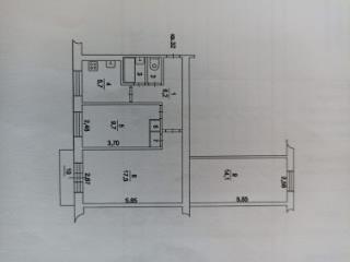 3-комн. квартира, 57.2 м², 3/5 этаж