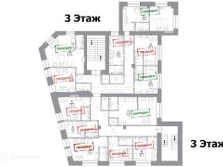 1-комн. квартира, 13.1 м², 3/4 этаж