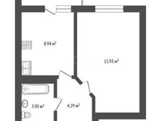 1-комн. квартира, 32.9 м², 6/9 этаж