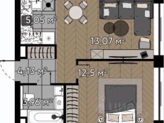 2-комн. квартира, 38.71 м², 3/25 этаж