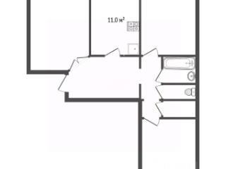 3-комн. квартира, 76 м², 4/9 этаж