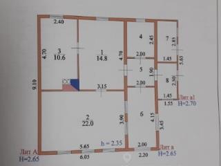 1-этажный дом, 72.8 м², 50 соток