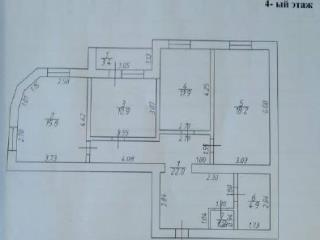 3-комн. квартира, 84.9 м², 4/5 этаж