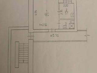 1-комн. квартира, 26.6 м², 2/9 этаж