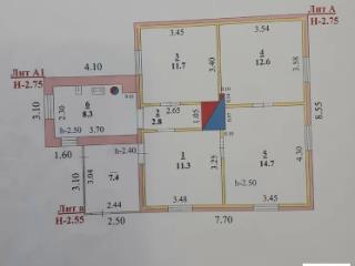 1-этажный коттедж, 68.8 м², 6.3 соток