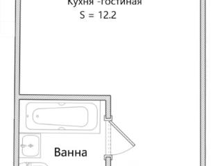 Студия, 14.9 м², 2/3 этаж