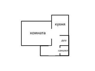 Студия, 23 м², 1/2 этаж
