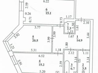 2-комн. квартира, 78.2 м², 5/6 этаж
