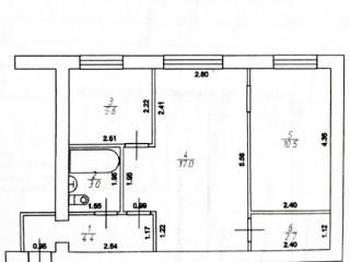2-комн. квартира, 43.2 м², 1/4 этаж