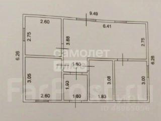 1-этажный дом, 54.8 м², 6.52 соток
