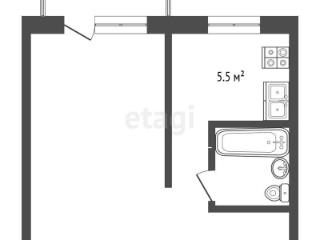 1-комн. квартира, 28 м², 4/5 этаж
