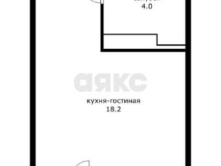 Студия, 22.3 м², 14/23 этаж