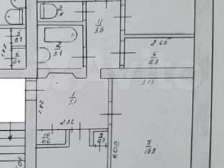 3-комн. квартира, 70.2 м², 4/5 этаж