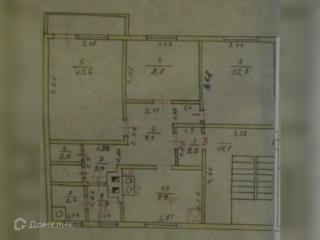 3-комн. квартира, 66.6 м², 2/2 этаж