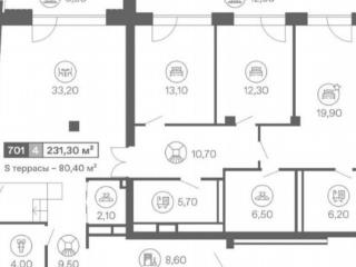 4-комн. квартира, 231.3 м², 8/8 этаж