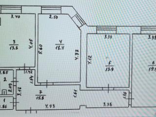 3-комн. квартира, 87.3 м², 1/5 этаж