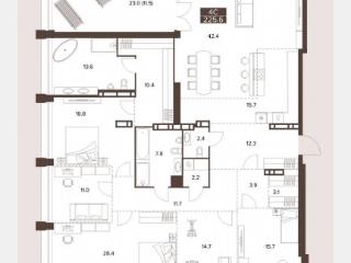 4-комн. квартира, 225.2 м², 16/16 этаж