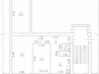 3-комн. квартира, 59.9 м², 3/3 этаж