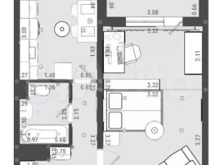 1-комн. квартира, 40.1 м², 6/17 этаж