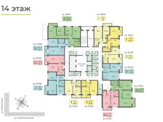 3-комн. квартира, 63.5 м², 14/21 этаж