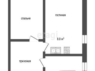 2-комн. квартира, 41.3 м², 3/4 этаж