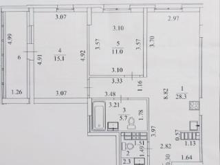 3-комн. квартира, 65.6 м², 14/26 этаж