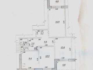 3-комн. квартира, 64.8 м², 1/9 этаж