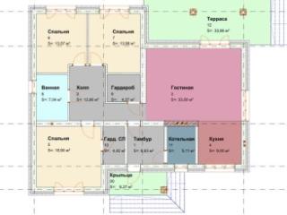 1-этажный коттедж, 150 м², 7.5 соток