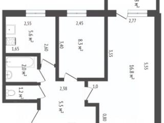 2-комн. квартира, 43 м², 5/5 этаж