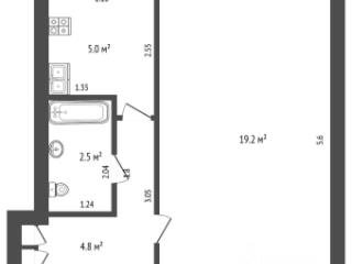 1-комн. квартира, 32.3 м², 1/5 этаж