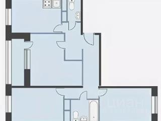 3-комн. квартира, 71.9 м², 4/19 этаж