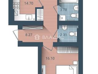 2-комн. квартира, 60 м², 3/4 этаж
