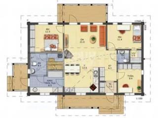 1-этажный дом, 124 м², 14.4 соток