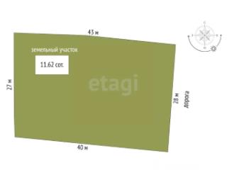 1-этажный дом, 62.1 м², 11.6 соток