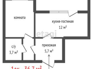 1-комн. квартира, 31.3 м², 7/30 этаж