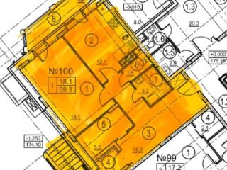 2-комн. квартира, 59.7 м², 1/6 этаж