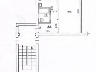 1-комн., Квартира, 29.8 м², 2/5 этаж