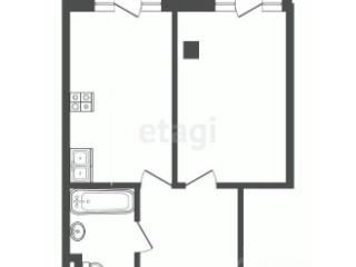 Студия, 53.3 м², 2/4 этаж