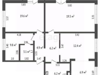 3-комн. квартира, 88.6 м², 3/9 этаж