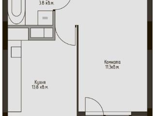 1-комн. квартира, 38.3 м², 6/20 этаж