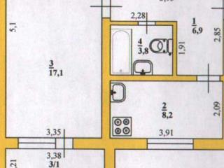 3-комн. квартира, 72 м², 2/2 этаж