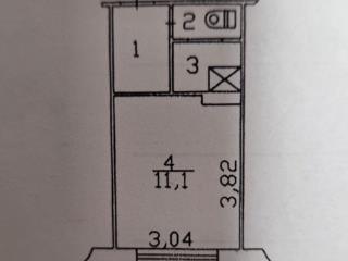 Студия, 16.6 м², 3/5 этаж