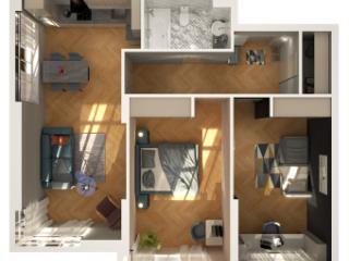 3-комн. квартира, 74.3 м², 1/15 этаж